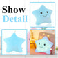 KAHEAUM Creative Twinkle Star Glowing LED Night Light Up Plush Pillows Stuffed Toys Birthday Gifts for Kid Children Friends,Couch Bed Throw Pillows