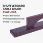 Hathaway Shuffleboard Table Brush - Hardwood Handle with Soft Felt Base - Quick and Easy Excess Wax Removal Tool - Essential Shuffleboard Accessories