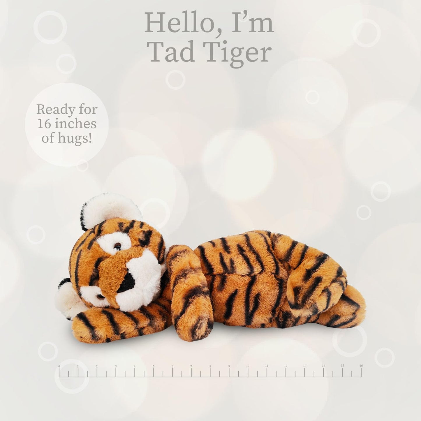 World's Softest Plush Stuffed Animal for Baby, Toddler, Kids, Adults - Adorable Toy Made from Kid-Friendly, Quality Materials - Lushee Tad Tiger, 16"
