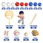 Baseball Cake Toppers Sports Cake Decorations with Red Blue White Ball for Sport Theme Birthday Supplies (Baseball)