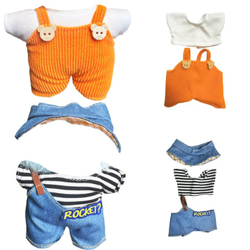 Premium Knit Doll Clothing Set(NO Doll) - Soft Stretch Fit for 15cm/17cm Collectible Figures Multi-Style Outfits Stylish Miniature Clothes &