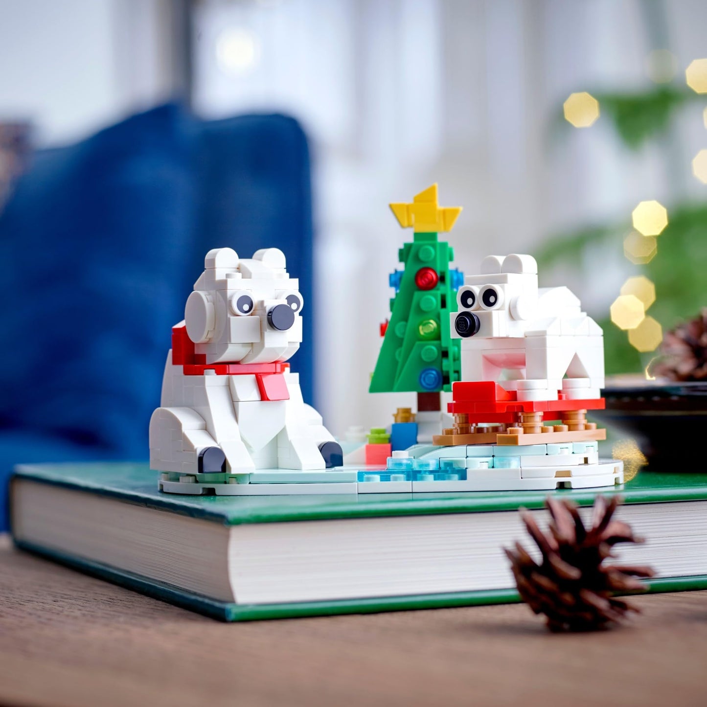 LEGO Wintertime Polar Bears 40571 Christmas Décor Building Kit, Polar Bear Gift, Great Stocking Stuffer for Kids, Features a Christmas Tree Toy and