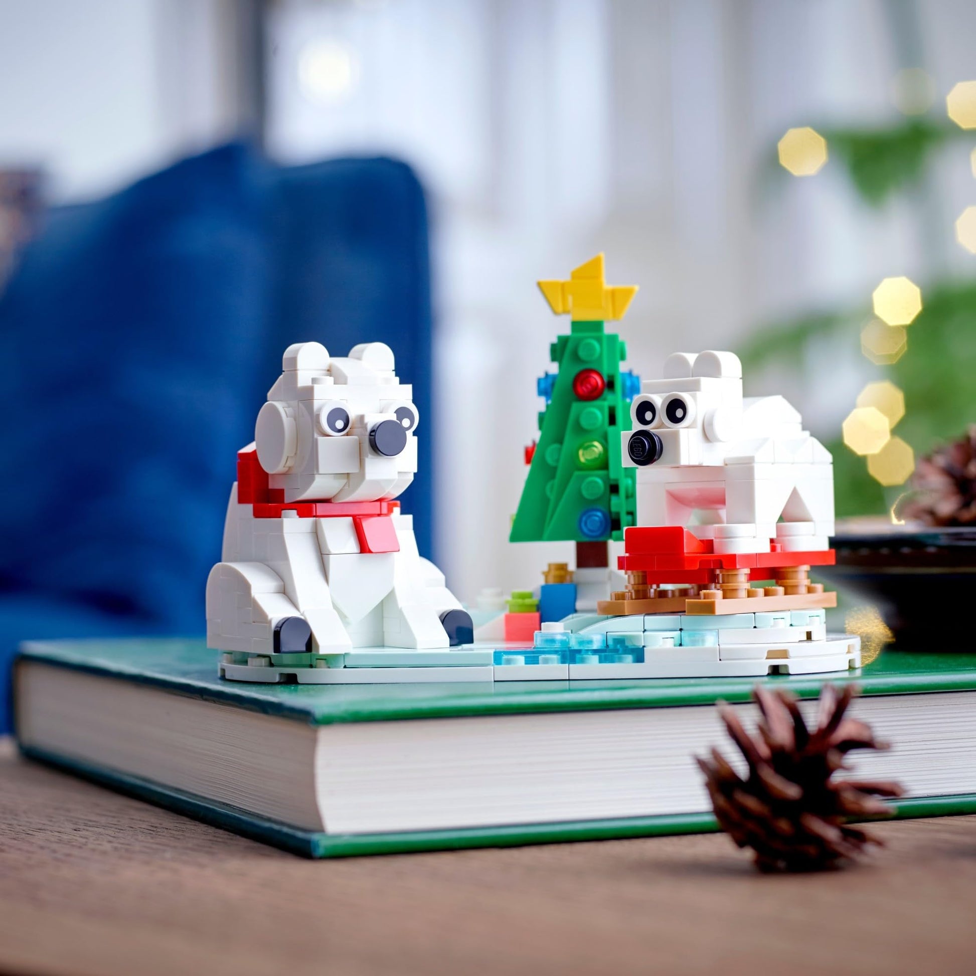 LEGO Wintertime Polar Bears 40571 Christmas Décor Building Kit, Polar Bear Gift, Great Stocking Stuffer for Kids, Features a Christmas Tree Toy and