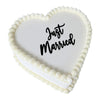 Just Married Cake Topper - Acrylic Wedding Cake Topper for Bride and Groom, Engagement, Bridal Shower Decorations, Elegant Sign for Cake (Just