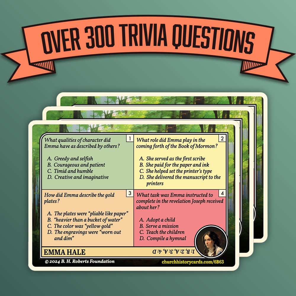 Church History Cards Latter-Day Saints Volume I: Beginnings | 90 Cards | Over 300 Trivia Questions | Cards for Collecting and Playing | 1-4 Players |