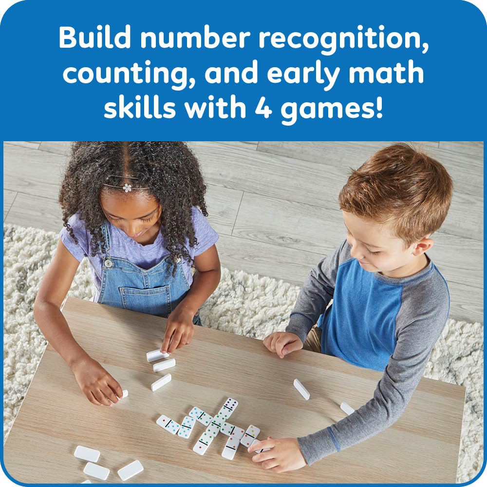 hand2mind Numberblocks Dominoes Set, Dominos for Kids, Domino & Tile Games, Toddler Matching Game, Counting Toys, Montessori Math Materials
