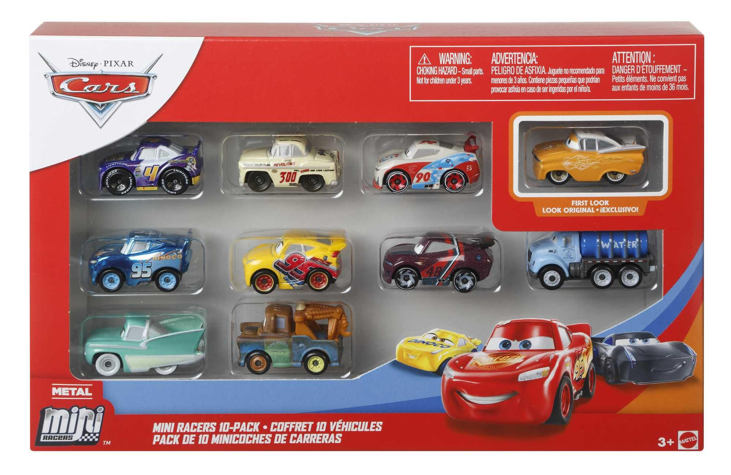Mattel Disney Pixar Cars Mini Racers 10 Pack of Collectible Toy Vehicles for Kids & Collectors Ages 3 Years Old & Up