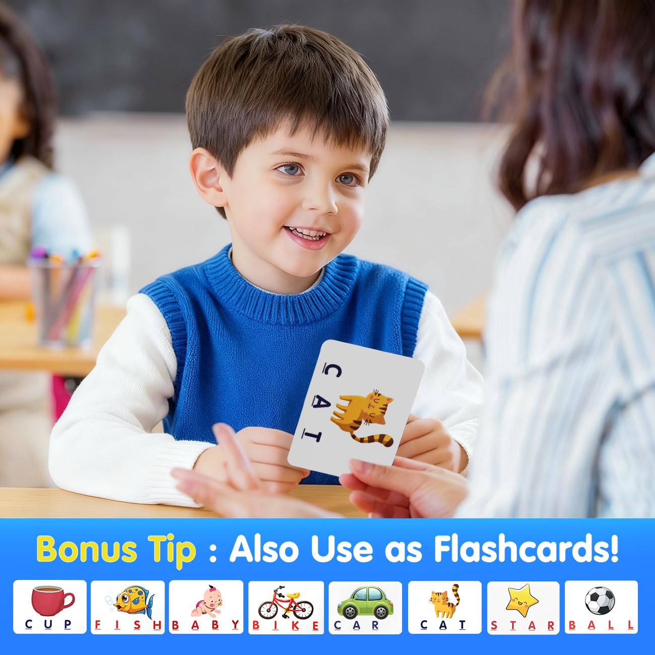 HahaGift Educational Toys for 3-5 Year Old Boy Girl Gifts, Matching Letter Learning Games Activities, Ideal Christmas Birthday Gift for Toddler Kids