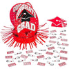 Fun Express - Red Grad Table Decor Kit (23pc) for Graduation - Party Decor - General Decor - Centerpieces - Graduation - 23 Pieces
