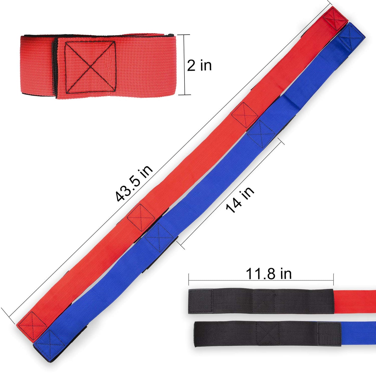 Three Legged Race Bands, 2 Sets, Team Building, 3 Legged Race Bands, Outdoor Party Group Game for Teenagers Adults, Cooperative Team Race