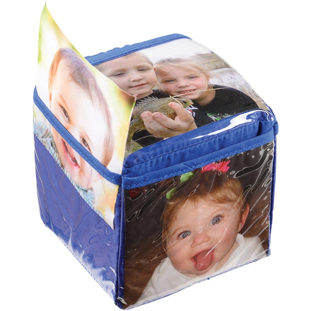 Constructive Playthings Customizable Stacking Block Toys with Clear Pockets for Ages 12 Months+, Toddler Soft Foam Building Blocks, Builds Fine Motor