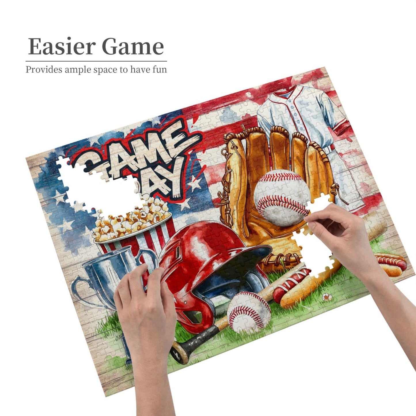 Baseball Puzzles for Adults 500 Pieces Sports Puzzles 500 Pieces for Adults Baseball Jigsaw Puzzle Challenging Game Toys Impossible Puzzle Family