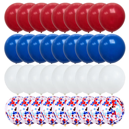 75pcs Red White and Blue Latex Balloons for 4th of July Decorations Independence Day Patriotic Anniversary 250th Memorial Day