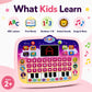 STOULKD Toddler Learning Tablet for 1 2 3 Year Old, ABC Spelling & Speech Learning Toy with Piano Keys, Music Educational Toy, Portable Travel Gift
