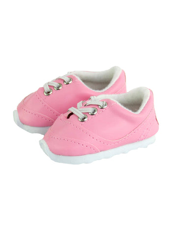 American Fashion World Pink No Tie Sporty Sneakers for 18-Inch Dolls | Premium Quality & Trendy Design | Dolls Shoes | Shoe Fashion for Dolls