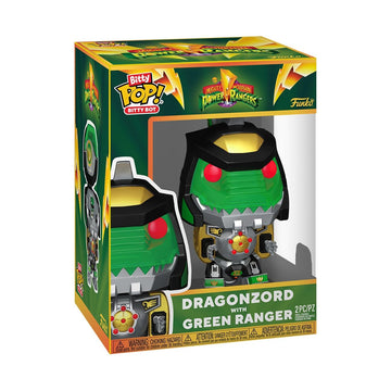 Funo Pop! Bitty Bots: Power Rangers - Dragon Zord with Green Ranger - 0.9 Inch and 4.7 Inch (11.9 Cm) - Television Collectable - Gift Idea - Toys for