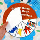 ShaoAngDuoMi Brown Bear Felt Story Wheel Toy - Montessori Early Learning Toy for Kids - Interactive Felt Story Board for Preschool Education