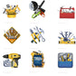 9 PCS Tools Honeycomb Centerpieces Tools Table Decorations Table Topper for Tools Party Decorations Birthday Party Supplies