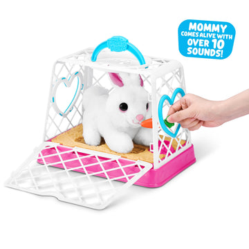 Pets Alive Mama Bunny & Baby Surprise, Series 1, Electronic Pet for Girls, Mail Box