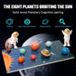 Wooden Solar System Model Board?Kids Solar System with Astronauts ?Montessori Planet Toys,Educational Planets Balls,Preschool Learning Puzzle?Space