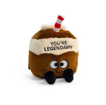 Punchkins Milk Carton Plushie - You're Legendairy Punny Milk Plush, Funny Food Plushie Gift for Kids