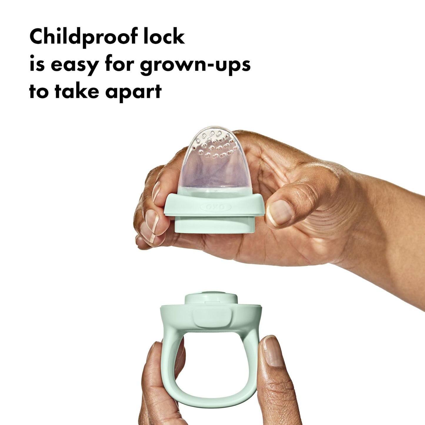 OXO Tot Silicone Self-Feeder 2 Pack - Opal and Dusk