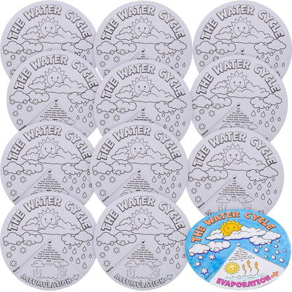 Fun Express Color Your Own Water Cycle Wheels - 12 Pc
