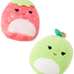 Squishville Squishmallows Mystery Mini Plush Fruit Squad, Six 2” Soft Minimallow Fruit Plush, Irresistibly Soft Colourful Fruits, Mini Peach