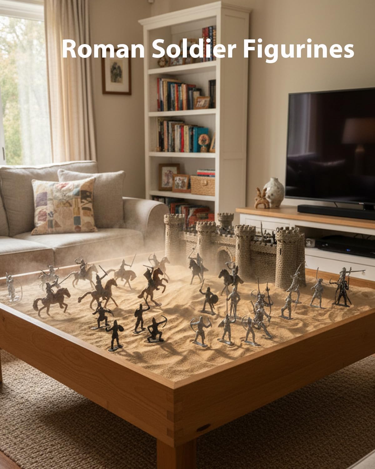 Wrzbest 28PCS Roman & Medieval Soldiers Action Figures Set - Small Gladiator Figurines, Army Figures for Board Game, Military Collectible Models
