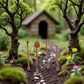 4 Pcs Miniature Dollhouse Garden Tools 1:12 Mini Rusty Shovel Hoe and Pitchfork Fairy Garden Accessories Furniture Ornaments Micro Landscape Decor
