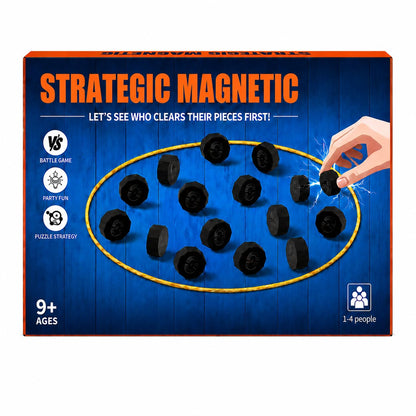 Fouwoqi Magnet Game with String, 20 Full-Size Magnetic Stones & 3 Ropes, Portable Magnetic Chess Strategy Game for Family Game Night, Party, Travel