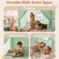 Little Dove Kids Play Tent with Star Lights & 2 Windows, Large Reading Nook & Playhouse for Indoor & Outdoor Use, Play Tent for Boys & Girls