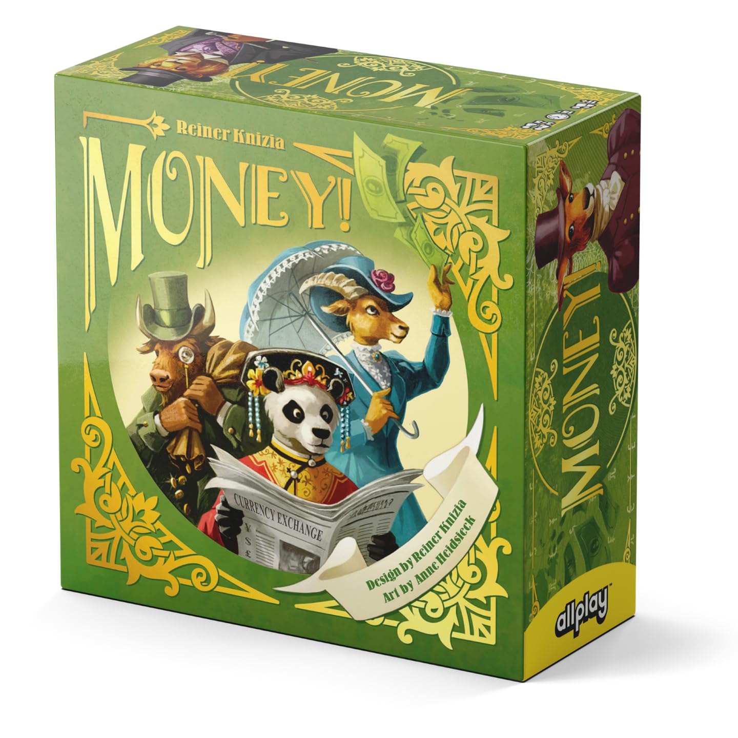 Allplay Money! Board Game for Adults and Families - A Dr. Knizia Cult Classic Card Game - Make Simultaneous Bids to React to The Constantly Changing