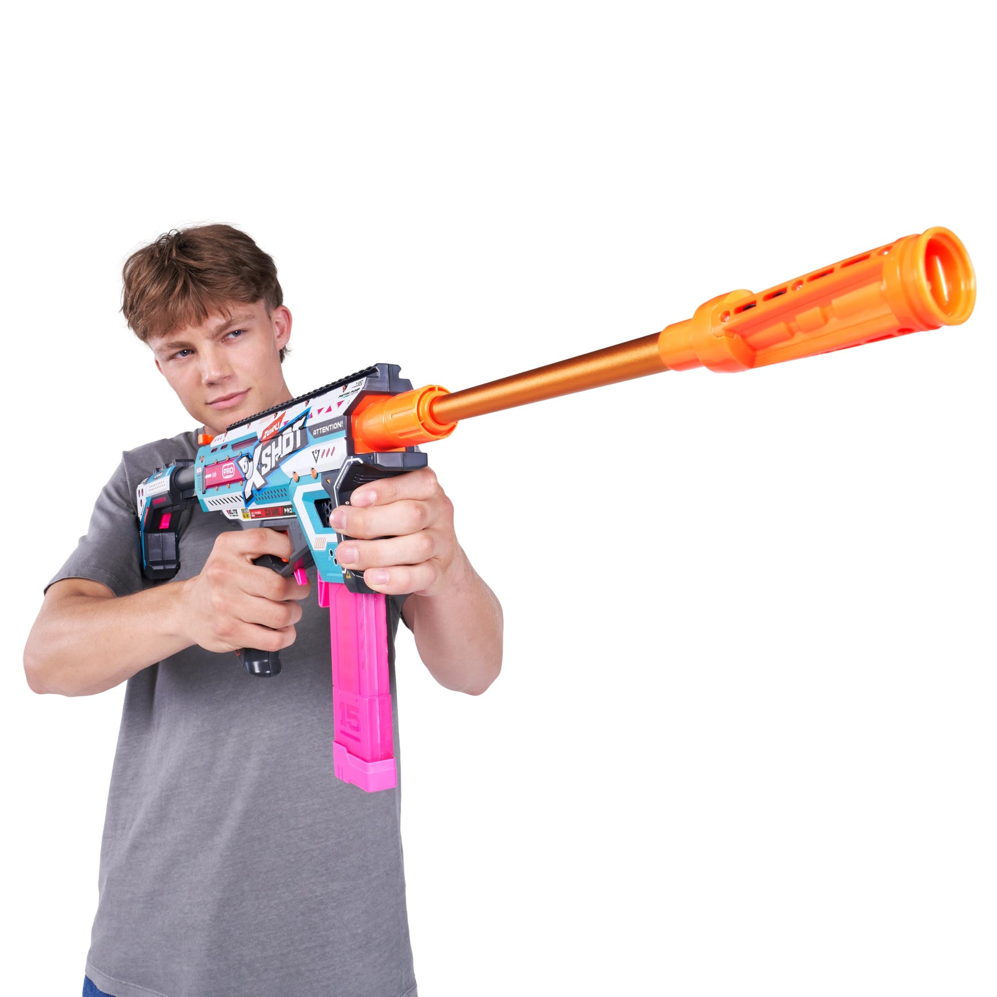 XSHOT Pro Motorized Piston Pump AEB with 40 Air Pocket Technology Half Darts by ZURU, Motorized Dart Blaster Outdoor Toy, Teens and Adults Aged 14+