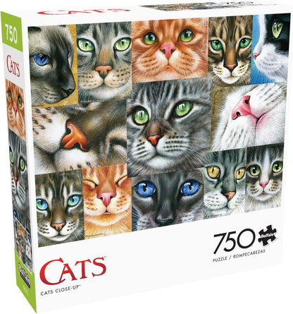 Buffalo Games - Cats Close-up - 750 Piece Jigsaw Puzzle for Adults