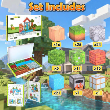 gearvibe 119PCS 0.8in Mini Magnetic Building Blocks, STEM Montessori Sensory Toys for Kids Ages 3+, Magnetic Tiles Cubes with Storage Bag, St