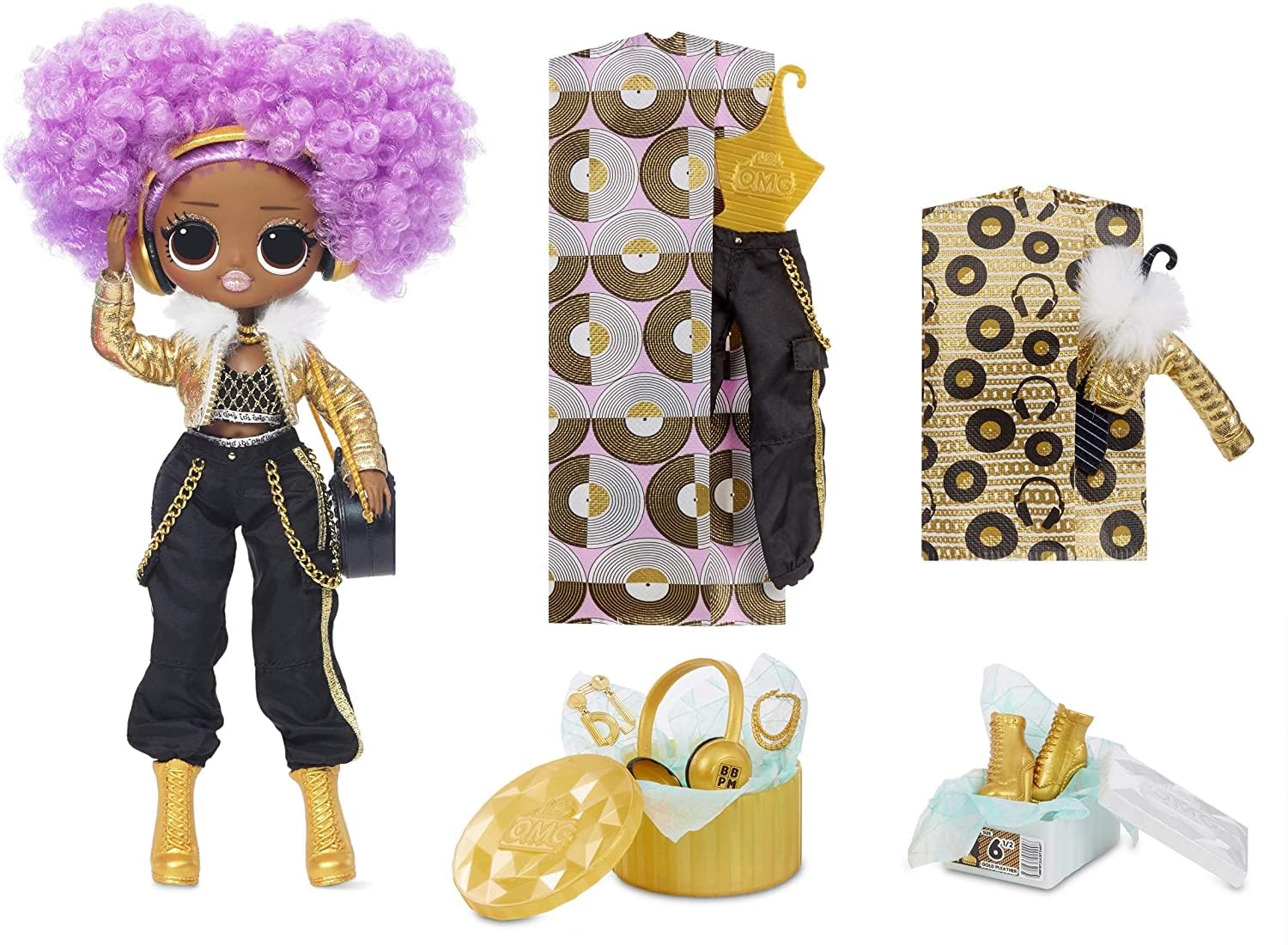 L.O.L. Surprise! LOL Surprise OMG 24K D.J. Fashion Doll with 20 Surprises