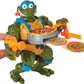 Teenage Mutant Ninja Turtles PlayMates TMNT Pizza Tossin Leo, 5/'' Figure, Launch Pie Discs!
