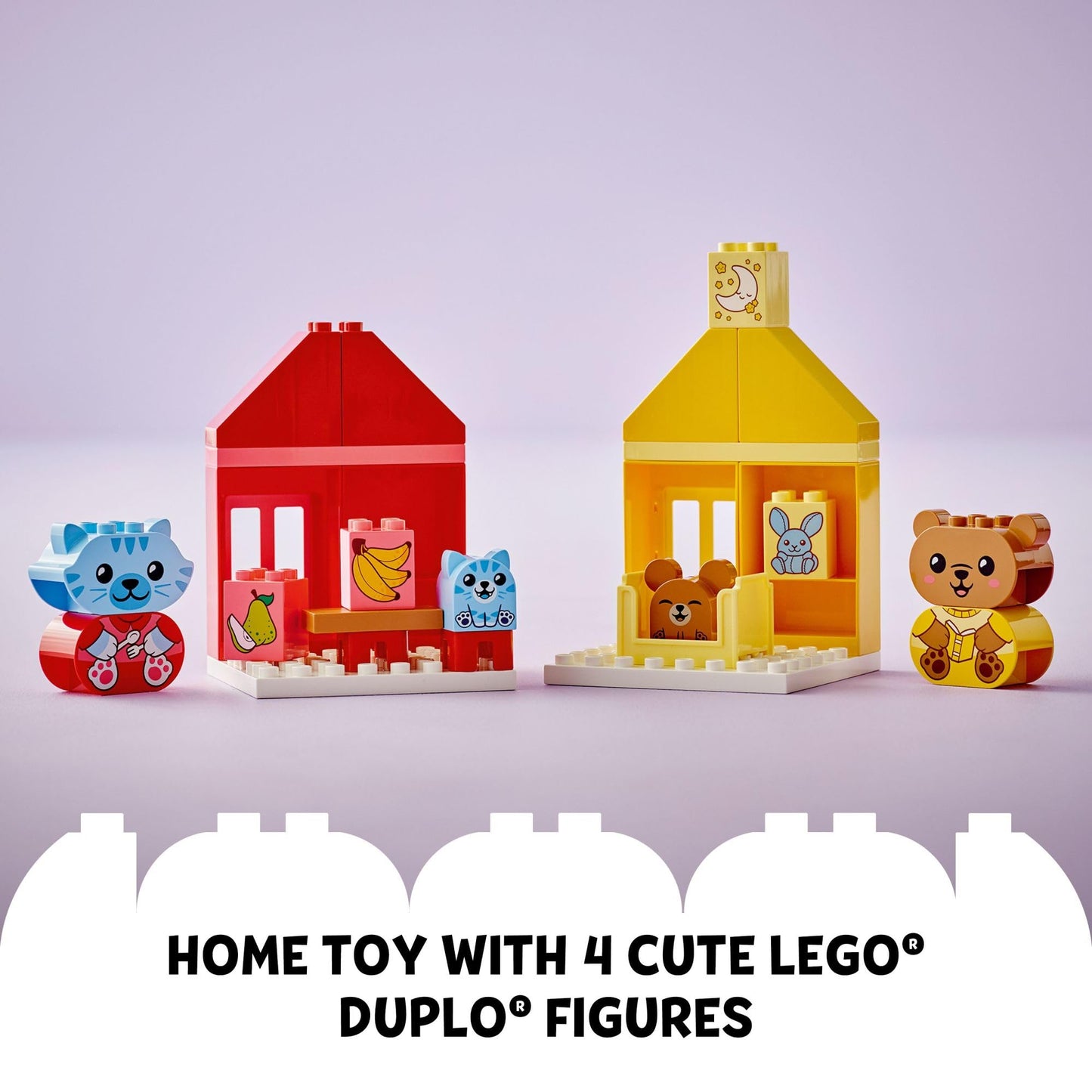 LEGO DUPLO My First Daily Routines: Eating & Bedtime Toy for Social and Emotional Roleplay, Animal Toys, Gift for Preschool Kids Ages 18 Months and