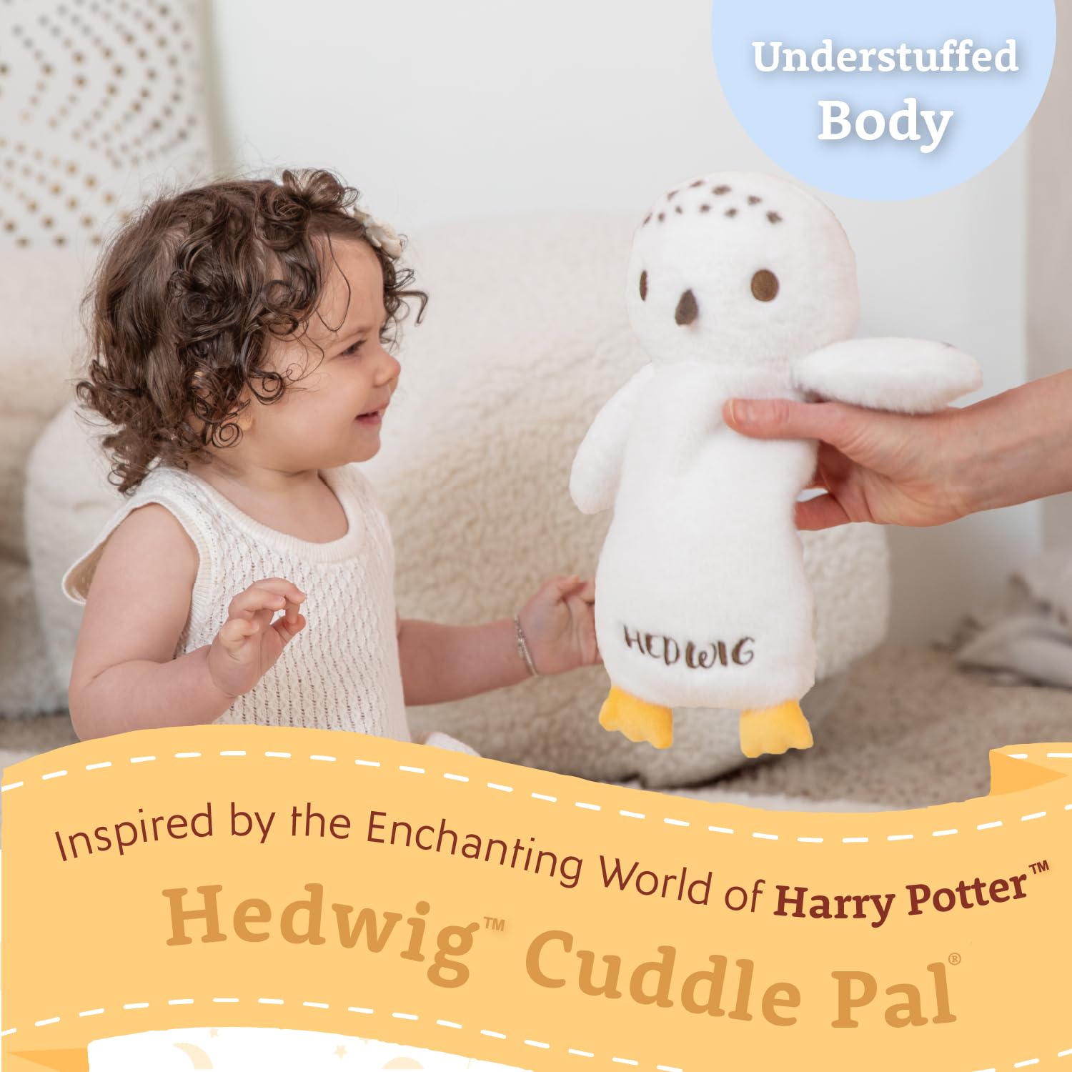 Kids Preferred Cuddle Pal - Harry Potter Hedwig Plush 11 Inch - Stuffed Animal for Babies & Newborn - Baby’s First Plush Blankie