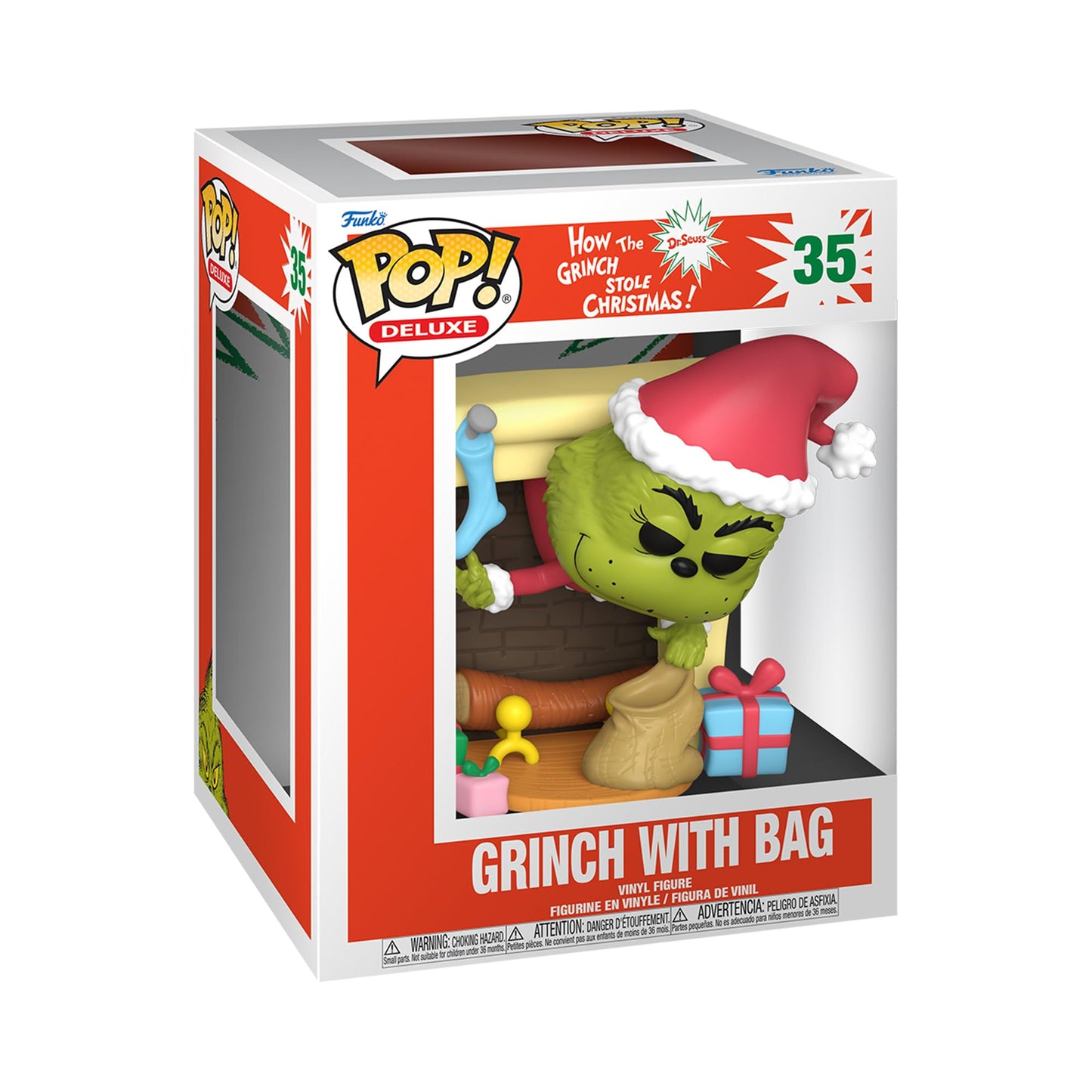 Funko POP Deluxe: How The Grinch Stole Christmas - The Grinch with Bag - Collectable Vinyl Figure - Gift Idea - Official Merchandise - for Kids &