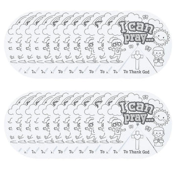 Fun Express 9" Color Your Own When Can I Pray Cardstock Wheels - Craft Kits for Kids - DIY Activity for Learning and Creativity - 12 Pieces