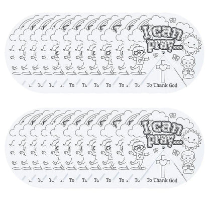 Fun Express 9" Color Your Own When Can I Pray Cardstock Wheels - Craft Kits for Kids - DIY Activity for Learning and Creativity - 12 Pieces
