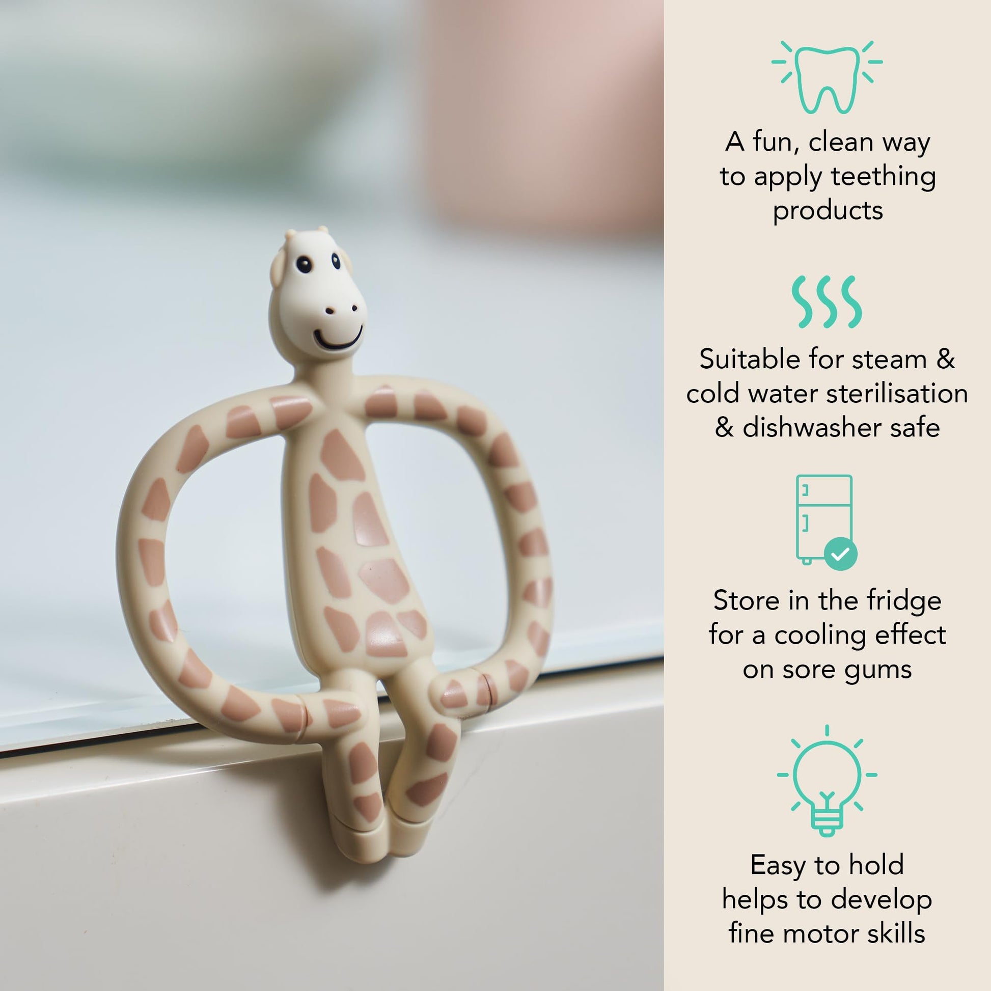 Matchstick Monkey 3-Pack Animal Teether Gift Set - BPA-Free Silicone for Teething Relief, Fine Motor Skills, Sensory Stimulation, Baby Oral Care, 3+