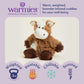 warmies Junior Microwavable & Weighted Stuffed Animals, Cow - Heated Stuffed Animal Plushie for Warmth & Comfort - Cute Soft Plush Toys for Adults