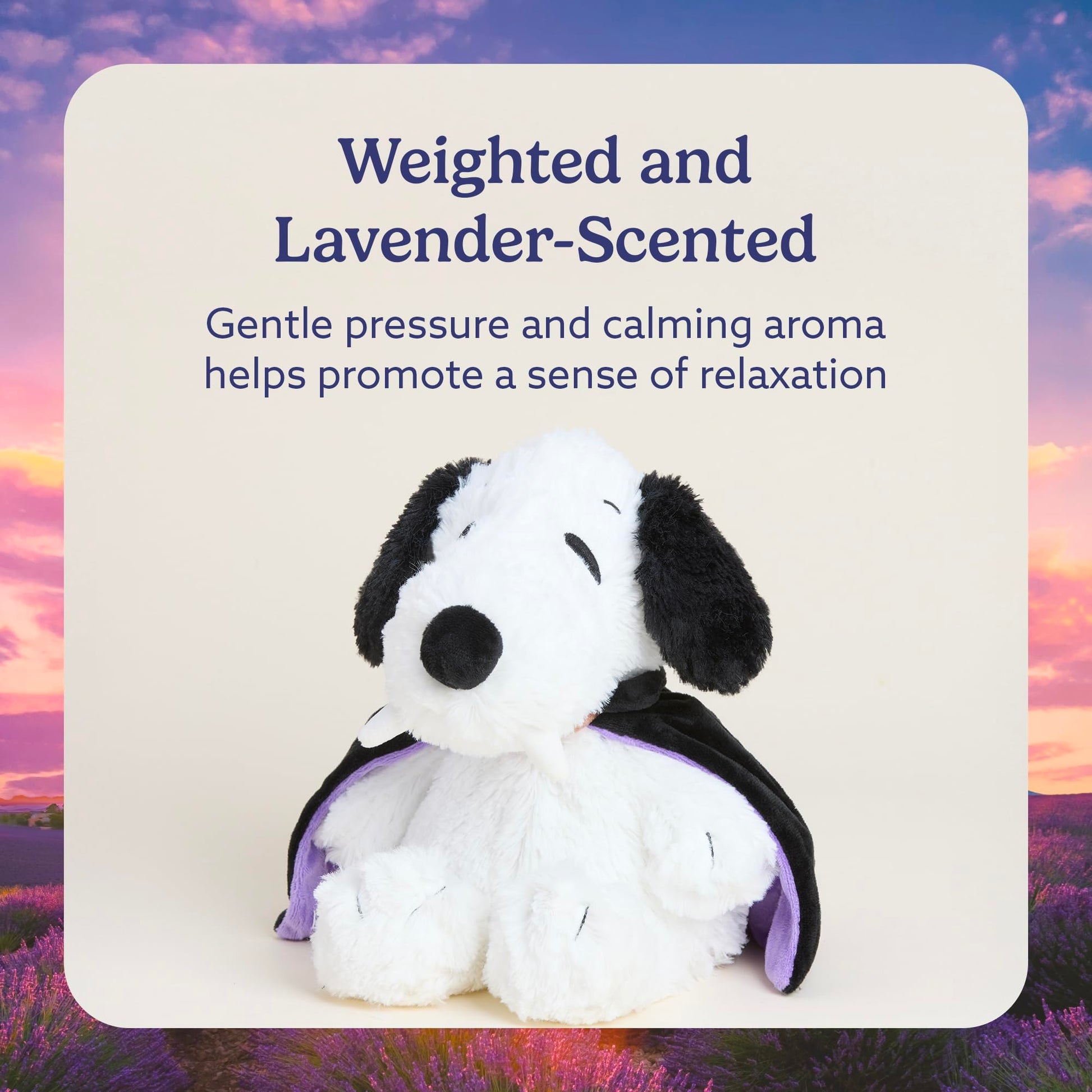 warmies Microwavable & Weighted Stuffed Animals, Boo Crew Snoopy - Heated Stuffed Animal Plushie - Halloween Themed Cute Soft Plush Toys for Adults
