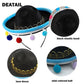 SEIHDHIK 2 PCS Mini Sombrero Headbands, Small Fabric Mexican Sombrero Hats,Straw Mexican Sombrero Hats with Ball Fringe for Mexican Themed Party