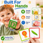 Humerry Wooden Alphabet Blocks with Flash Cards, 36 PCS ABC Learning Blocks for Toddlers 1-3