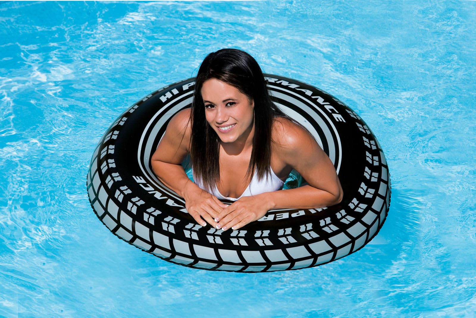 Intex Inflatable 36" Giant Tire Tubes for Swimming Pool/Lake/Ocean (6 Pack)