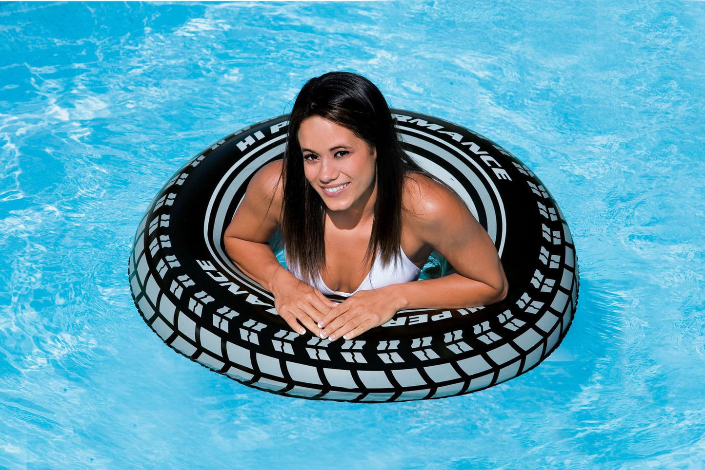 Intex Inflatable 36" Giant Tire Tubes for Swimming Pool/Lake/Ocean (4 Pack)